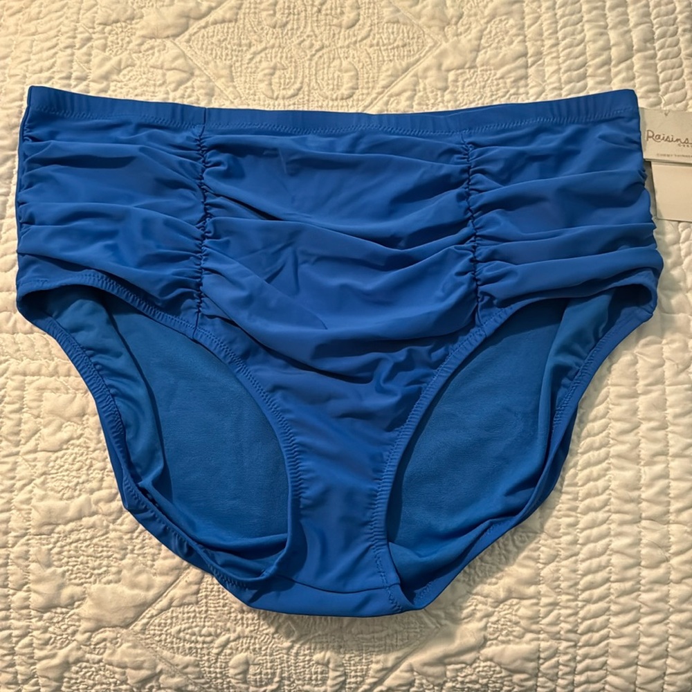 Raisins Curve 24W NWT blue tummy thinner bikini bottoms